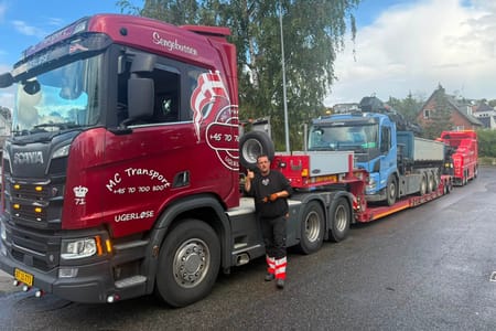 Tungtransport på blokvogn - MC Transport vognpark