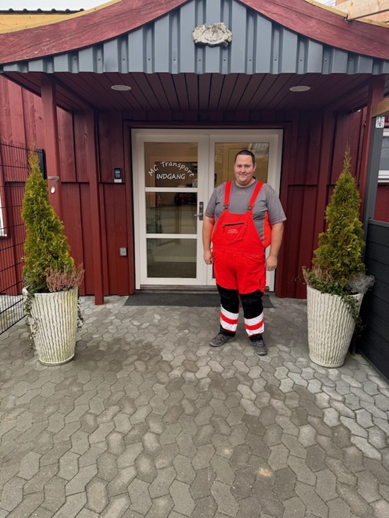 Martin på kontoret hos MC Transport